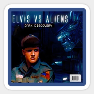 Elvis vs Aliens Sticker